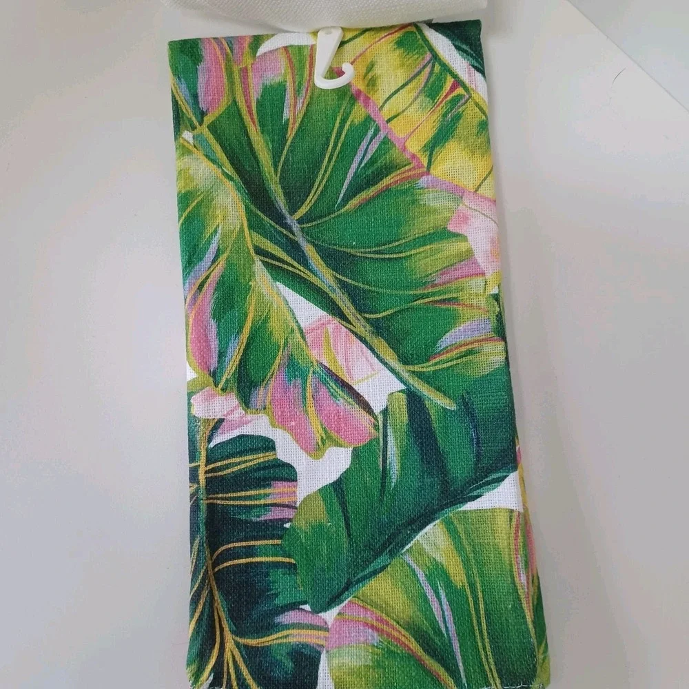 NWT Set of‎ 2 Kitchen Hand Towels Happy Hour Tropical